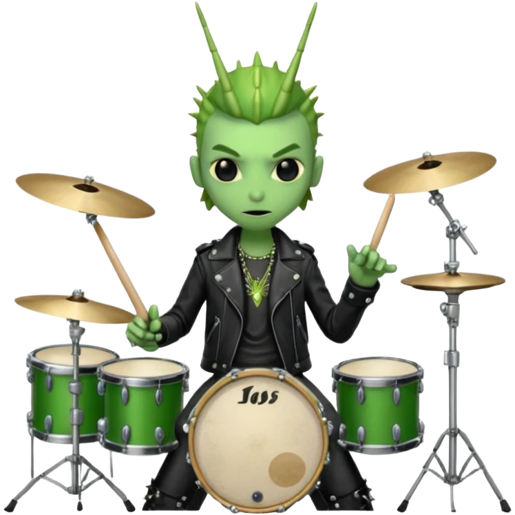 Punk drummer mantis emoji
