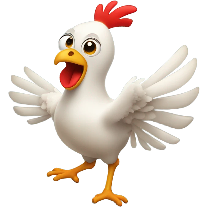 Chicken wing dancing emoji