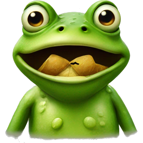 Frog with cigarette in the mouth  emoji
