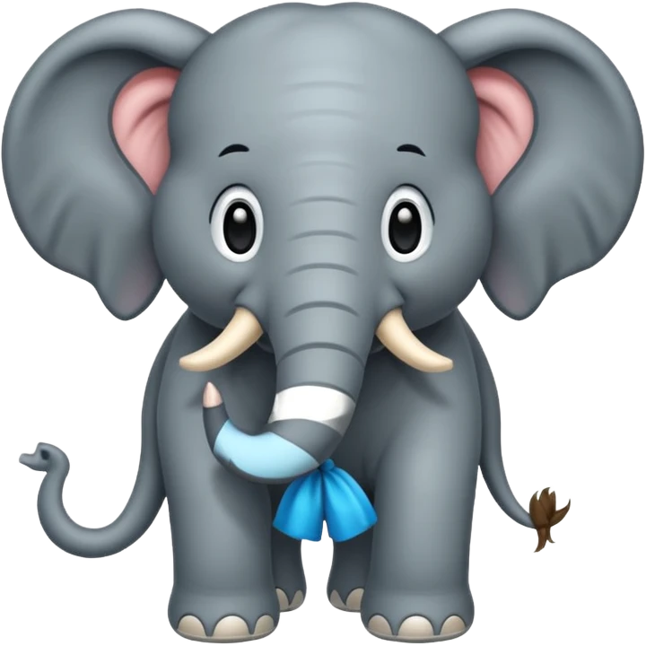  long haired elephant emoji