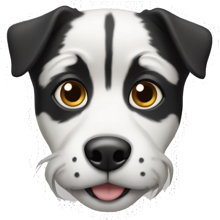 Black and white dog emoji