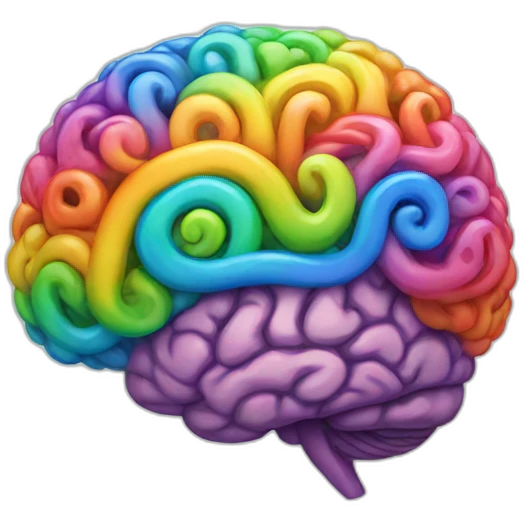 rainbow brain emoji