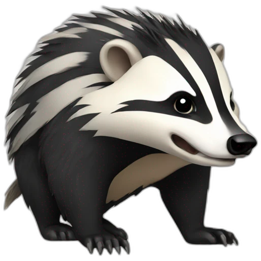 crying badger with mohawk emoji