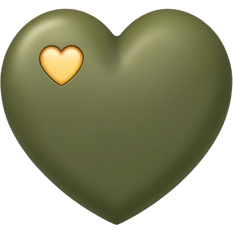 khaki green heart  emoji