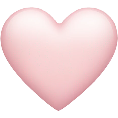 Pale pink heart emoji