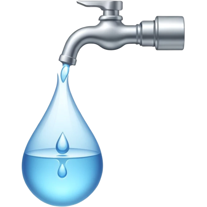 water flows from the tap emoji