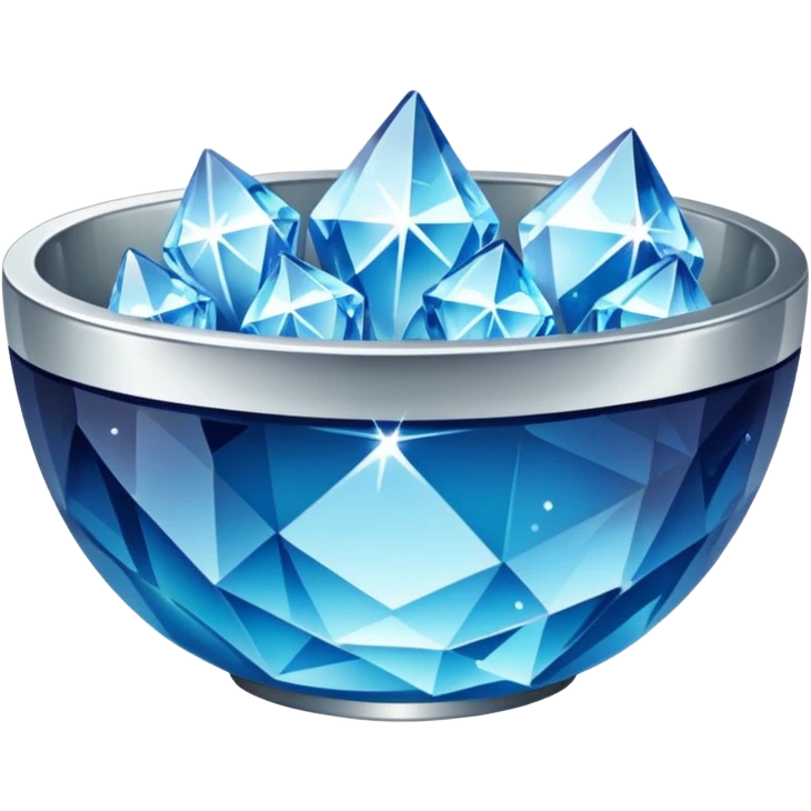 a bowl of blinged crystal emoji