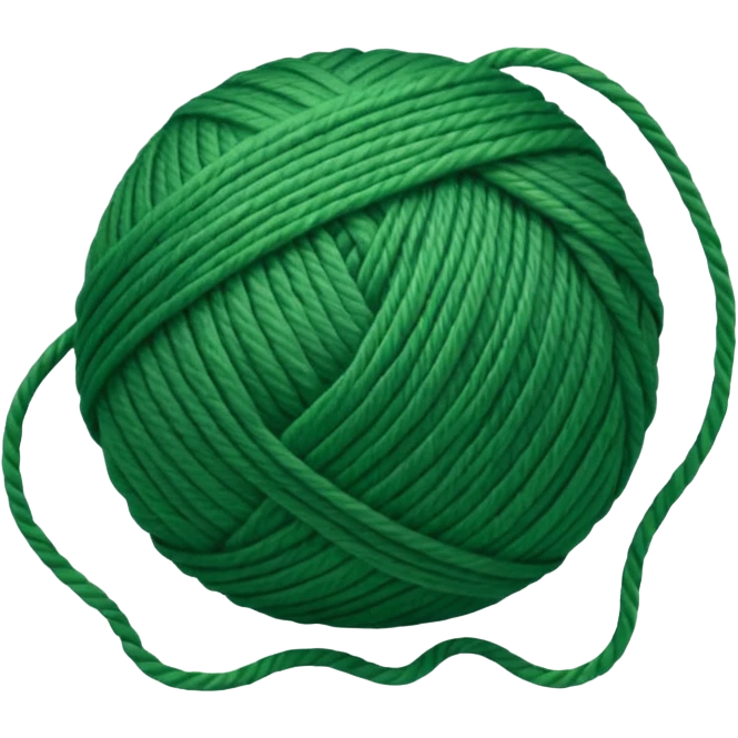 Rolled Yarn Ball green emoji