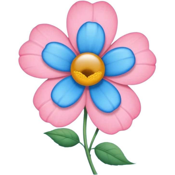 Apena faça uma Flor de uma cor azul q nem uma rosa mucha emoji