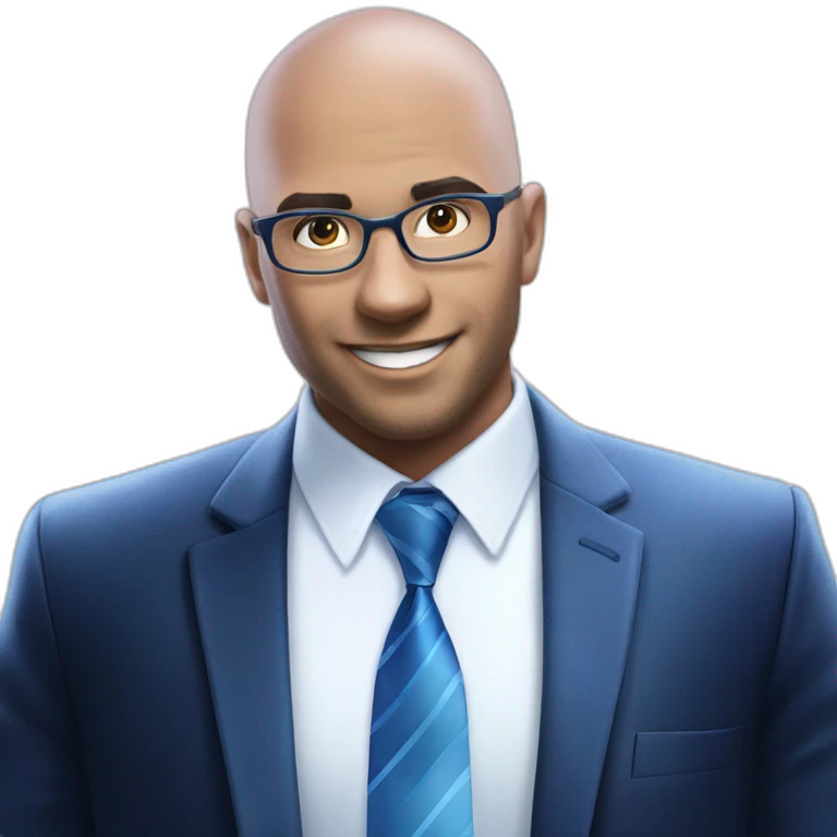 smiling man in formal attire emoji