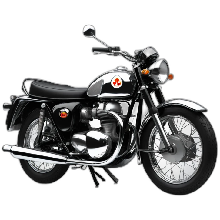 1966 bsa lightning all chrome emoji