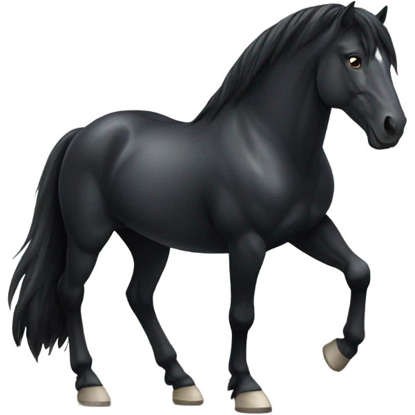Big black horse emoji