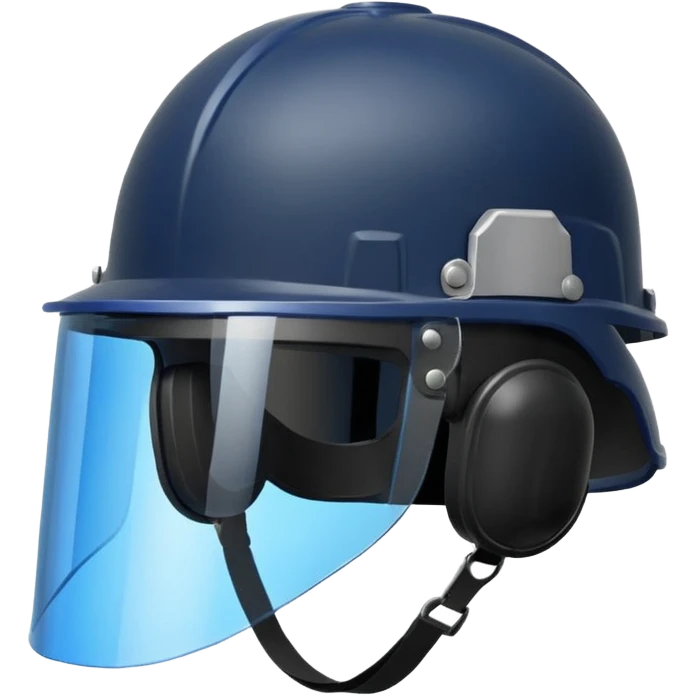 Police riot helmet with visor
 emoji