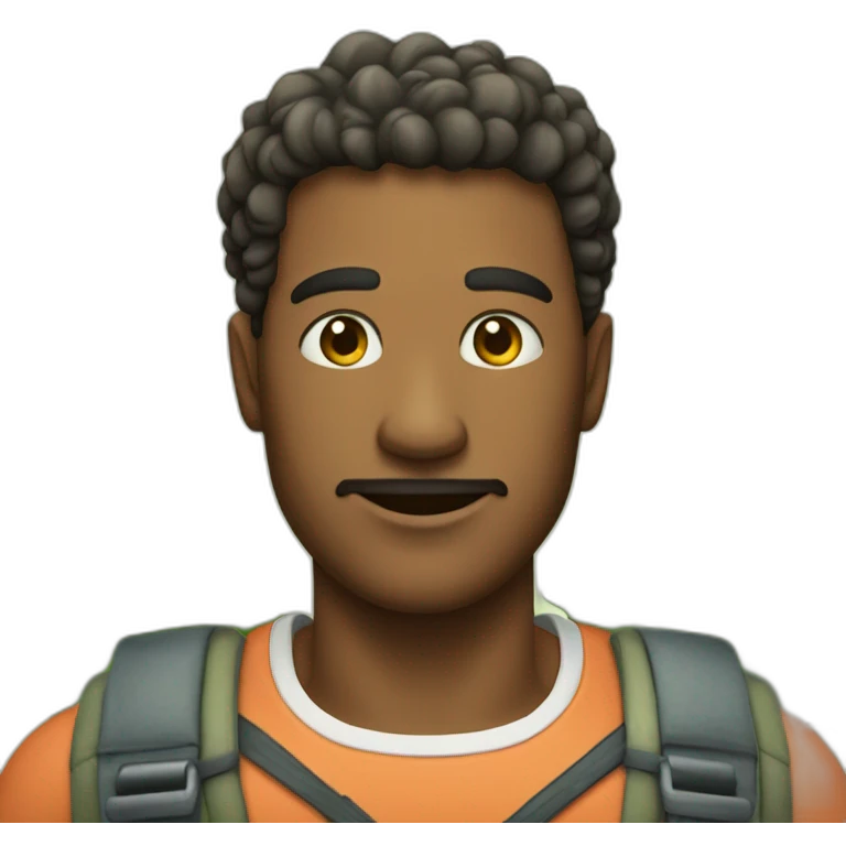 homem com melancia no pescoço emoji