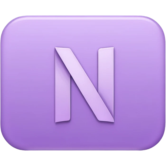 Netflix aesthetic "N" logo in pastel purple emoji