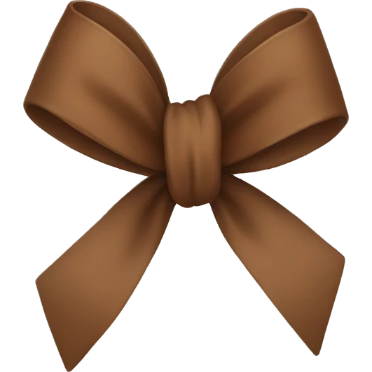 Cute brown bow  emoji
