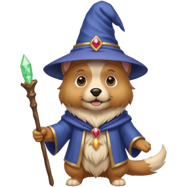 Dog wizard emoji