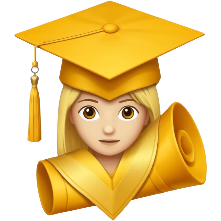 sobre manila amarillo con un logo de graduación 2017 emoji