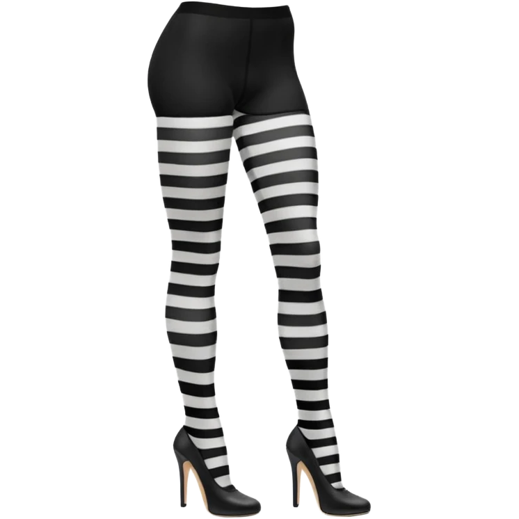 black and white striped tights emoji