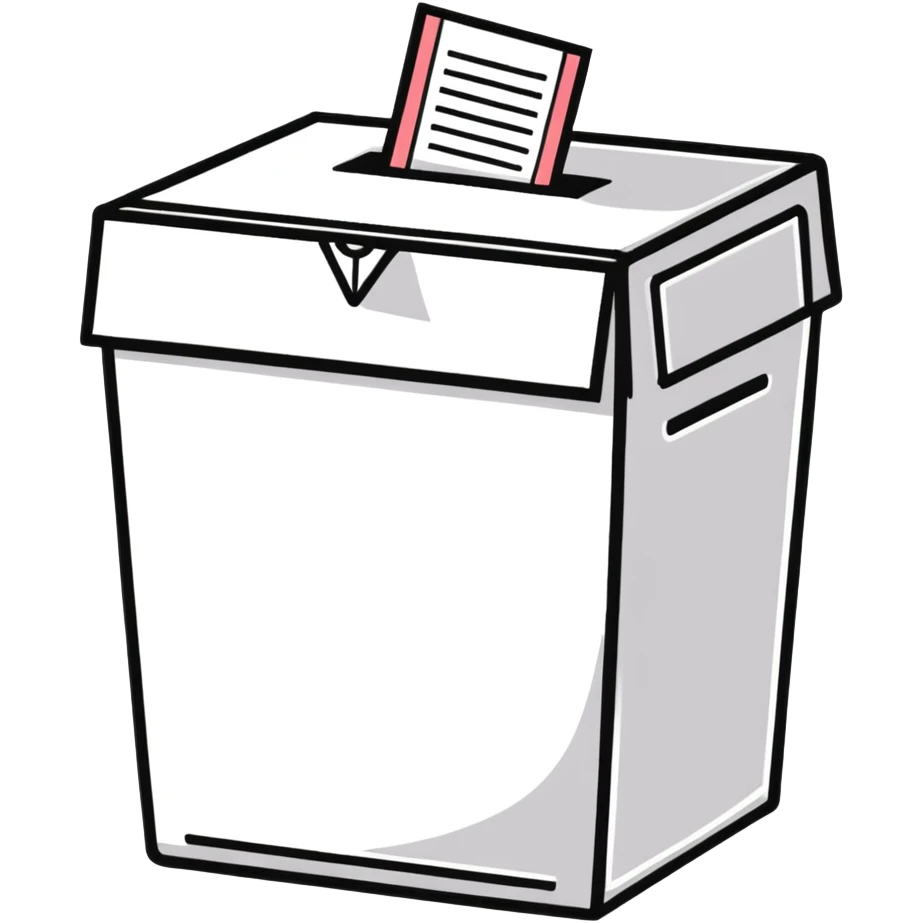 Colorful election ballot box emoji