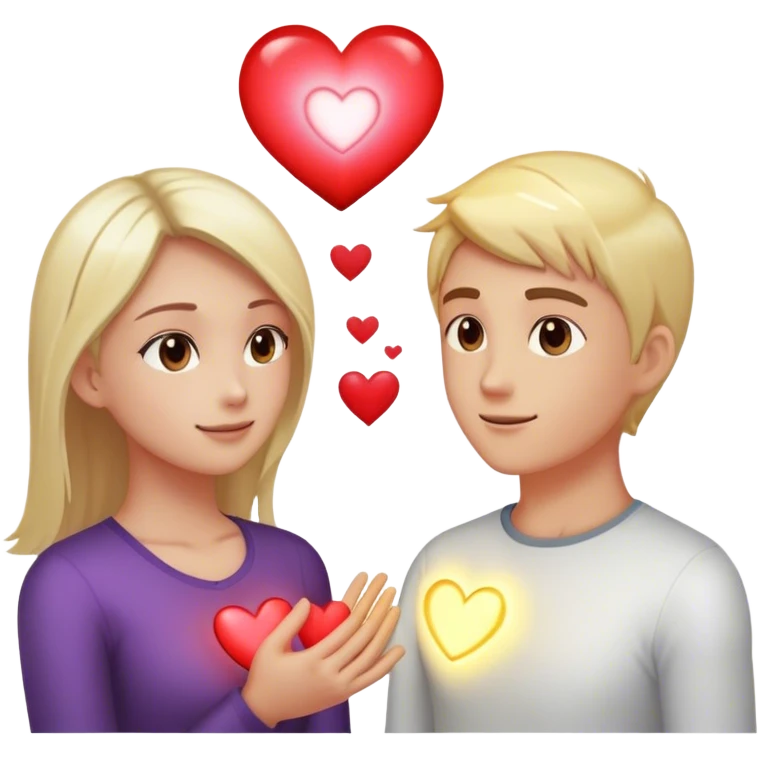 **A glowing heart inside a person’s chest, radiating outward.** Someone stands in front of them, their heart to glow as well. look at each other

This represents the idea that **true love isn’t about giving someone your love to keep—it’s about lighting up the love they already have inside them.** ✨ emoji