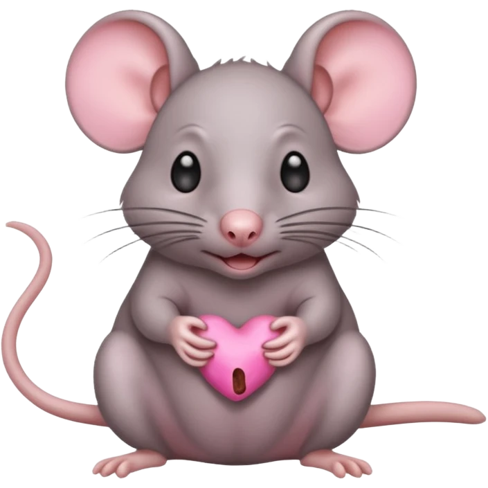 greey rat having a poo emoji