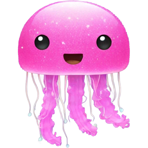 Pink jellyfish with glitter  emoji