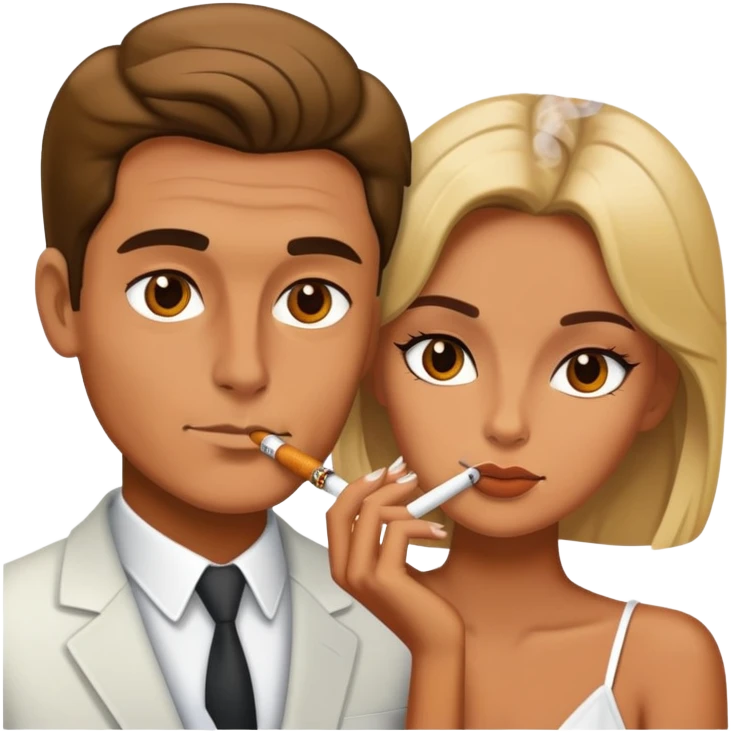 Couple smoking emoji