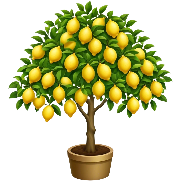 Lemon tree isometric emoji