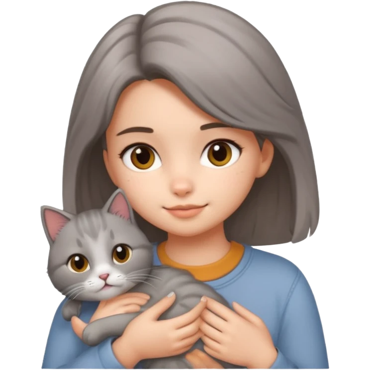 girl cat taking care of business emoji