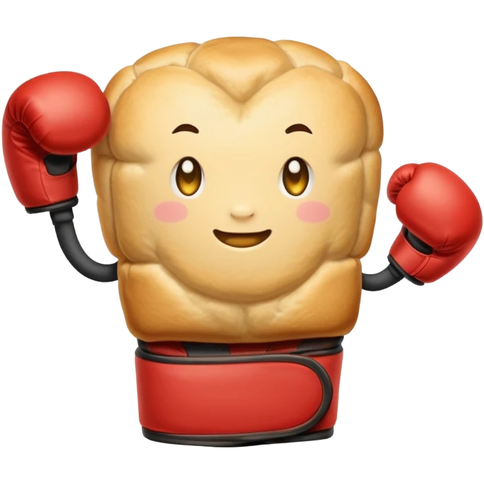 Scone with boxing gloves emoji