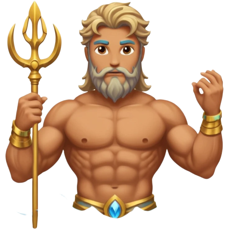 Poseidon, God of Sea from Olympus Gods emoji