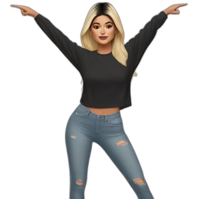 kylie jenner t pose emoji