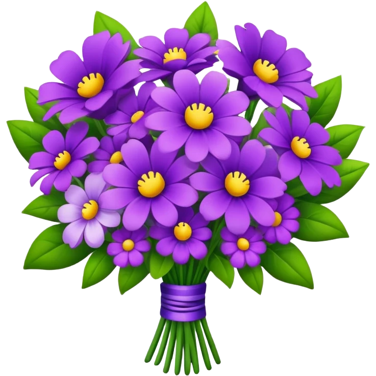 Purple bouquet emoji
