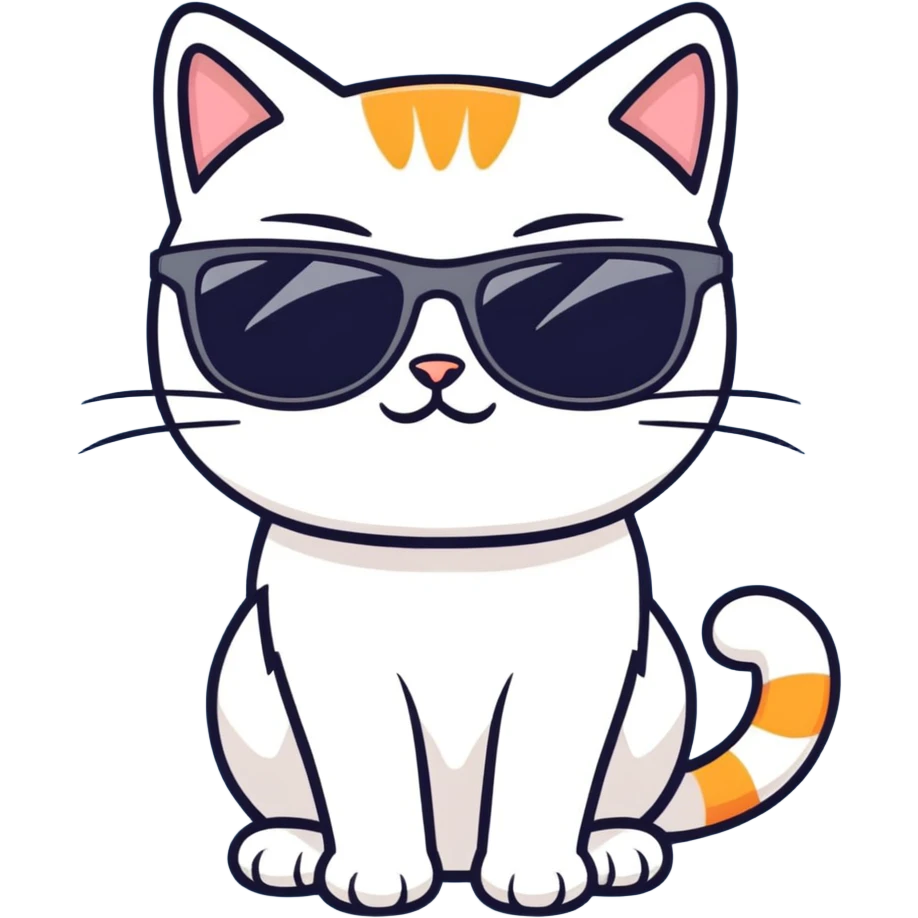 Cat with sunglasses emoji