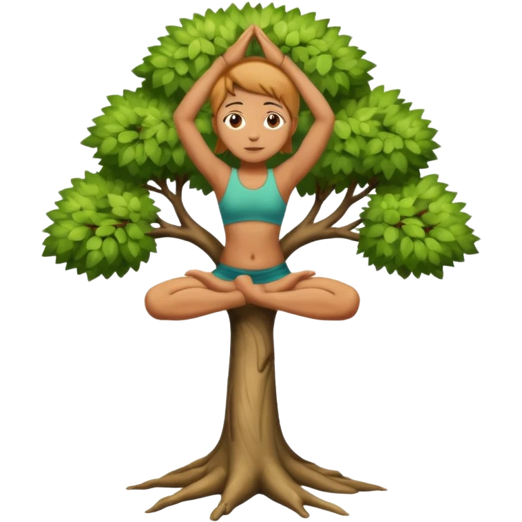 person in tree pose emoji