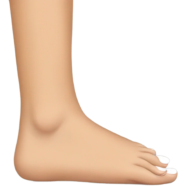 Women with feet and white nails emoji