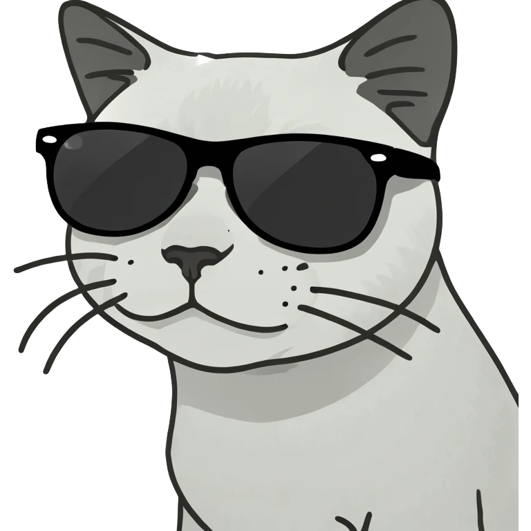 Cat with sunglasses emoji