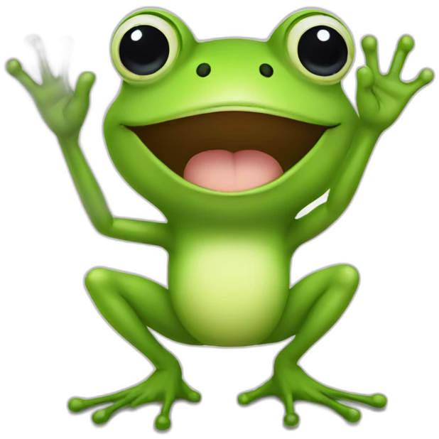 frog giving the okay hand emoji