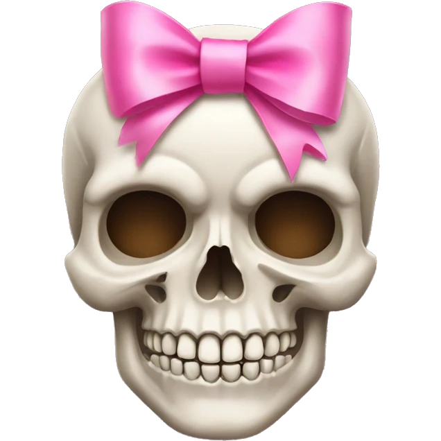 Skull with a pink bow emoji