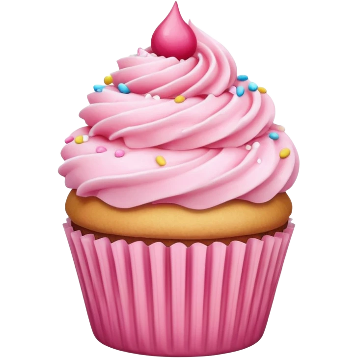 Cupcake with pink icing emoji