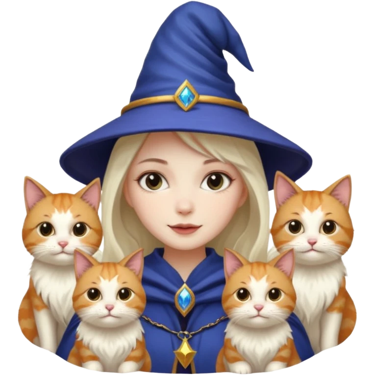 werid wizard cat lady emoji