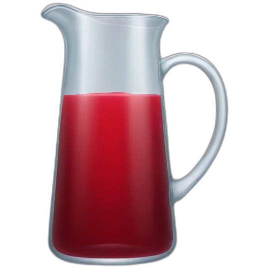 glass pitcher of red juice emoji