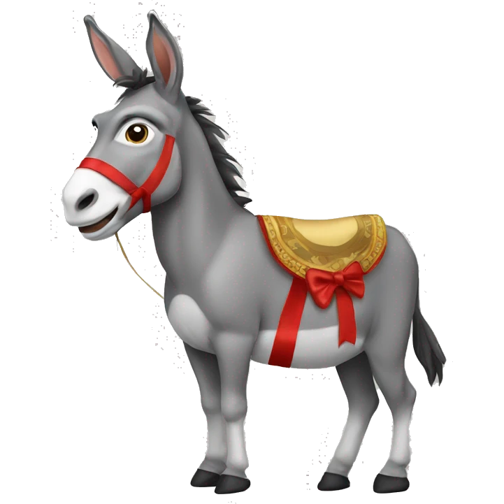 Donkey with a bow emoji
