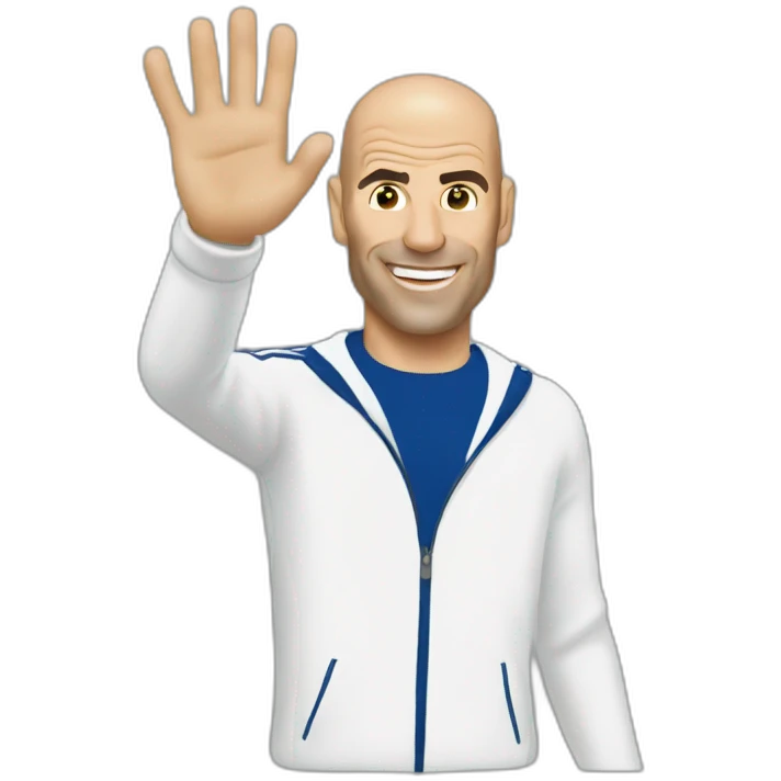 Zinedine Zidane waving emoji