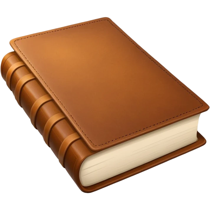 open thick book with leather cover emoji