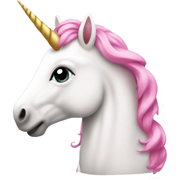 Unicorn with pink emoji