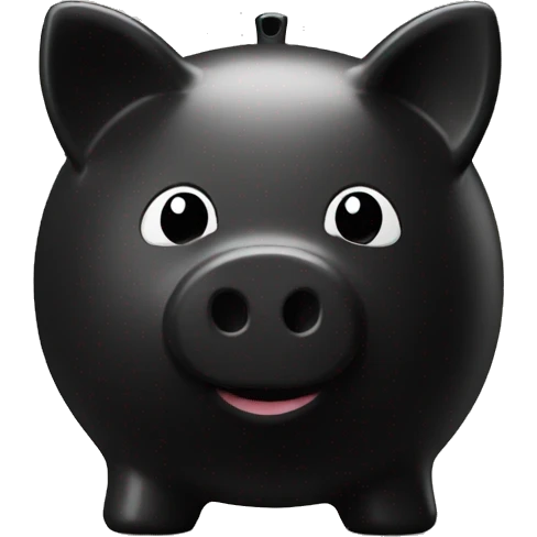 black piggy bank emoji