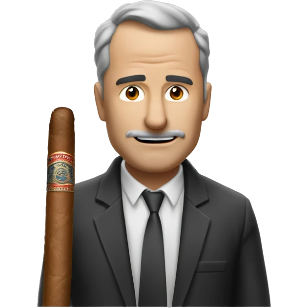 Деловой кабан с сигарой по типу BasedCIGAR из беттерTV, желательно с анимацией выдыхания дыма emoji