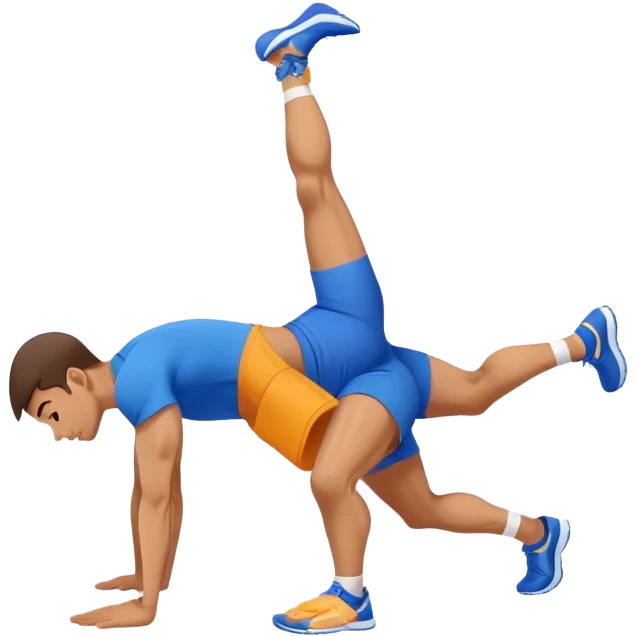 glute-bridges-exercise guy with blue shorts  emoji